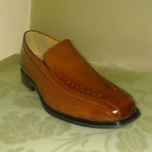 Men's Cognac Leather Dress Shoes